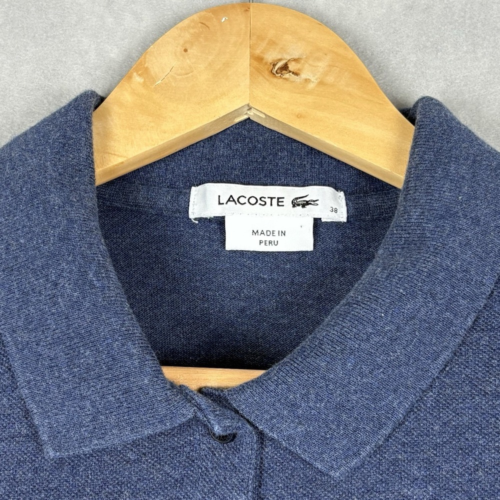 Lacoste Polo Shirt Dress Womens Medium FR 38 Pique Cotton Tennis Preppy Casual - Picture 6 of 8
